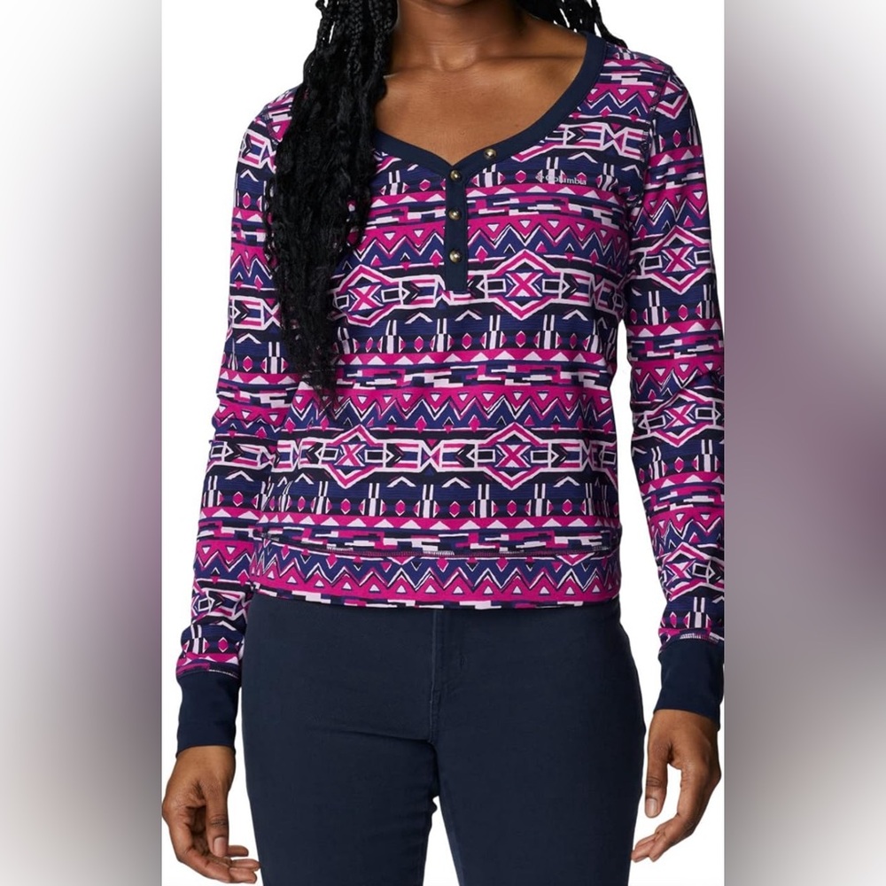 Columbia Womens Large Holly Hideaway Long Sleeve Top NWT